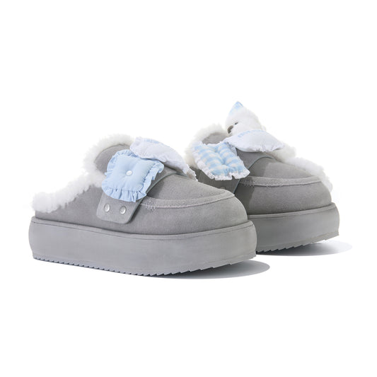 13DE MARZO Detachable Snow Boot Slipper Grey