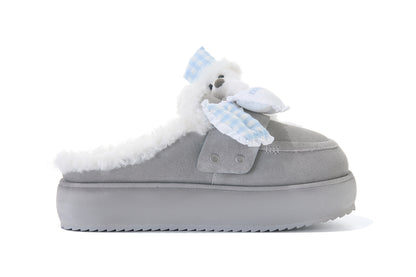 13DE MARZO Detachable Snow Boot Slipper Grey