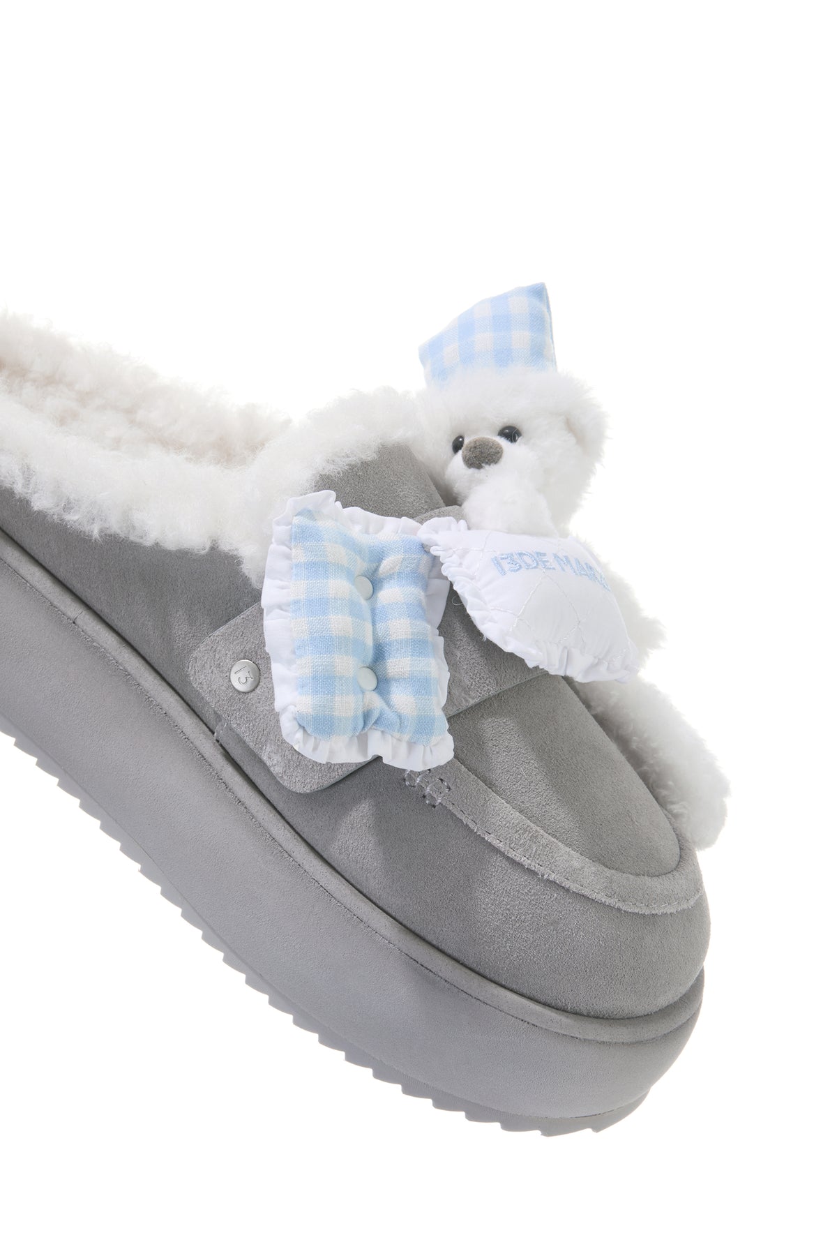 13DE MARZO Detachable Snow Boot Slipper Grey