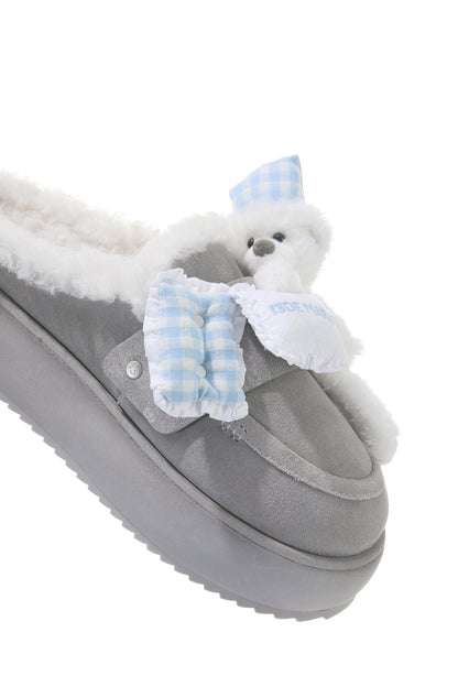 13DE MARZO Detachable Snow Boot Slipper Grey
