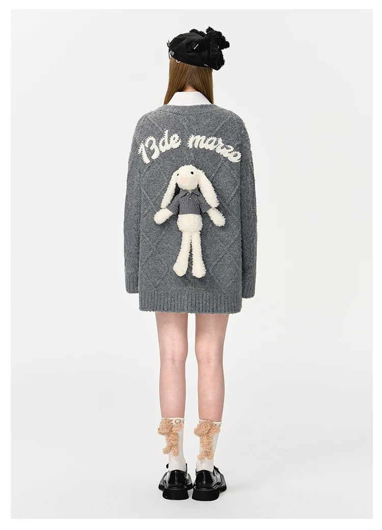 13DE MARZO Doozoo Pear Embroidery Cardigan - 13DE MARZO