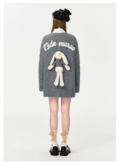 13DE MARZO Doozoo Pear Embroidery Cardigan - 13DE MARZO