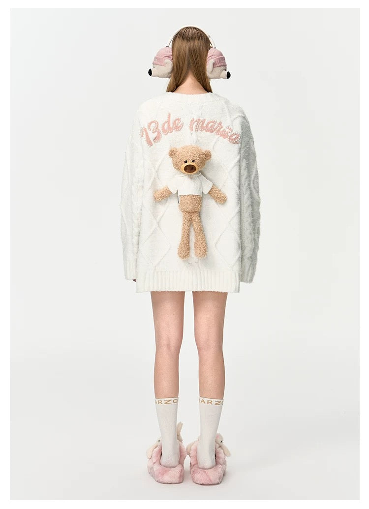 13DE MARZO Doozoo Pear Embroidery Cardigan - 13DE MARZO