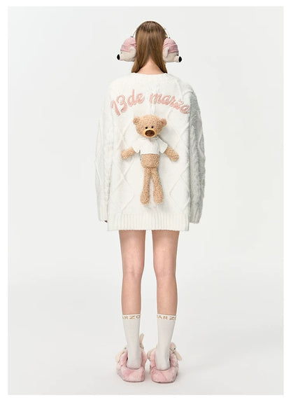 13DE MARZO Doozoo Pear Embroidery Cardigan - 13DE MARZO