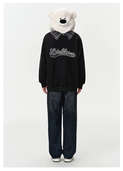 13DE MARZO Bear Zip Fuzzy Hoodie - 13DE MARZO