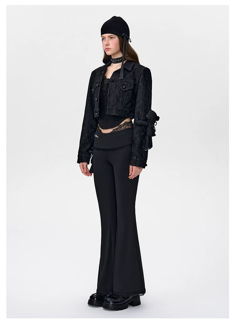 13DE MARZO Bear Lacy Flare Pants - 13DE MARZO