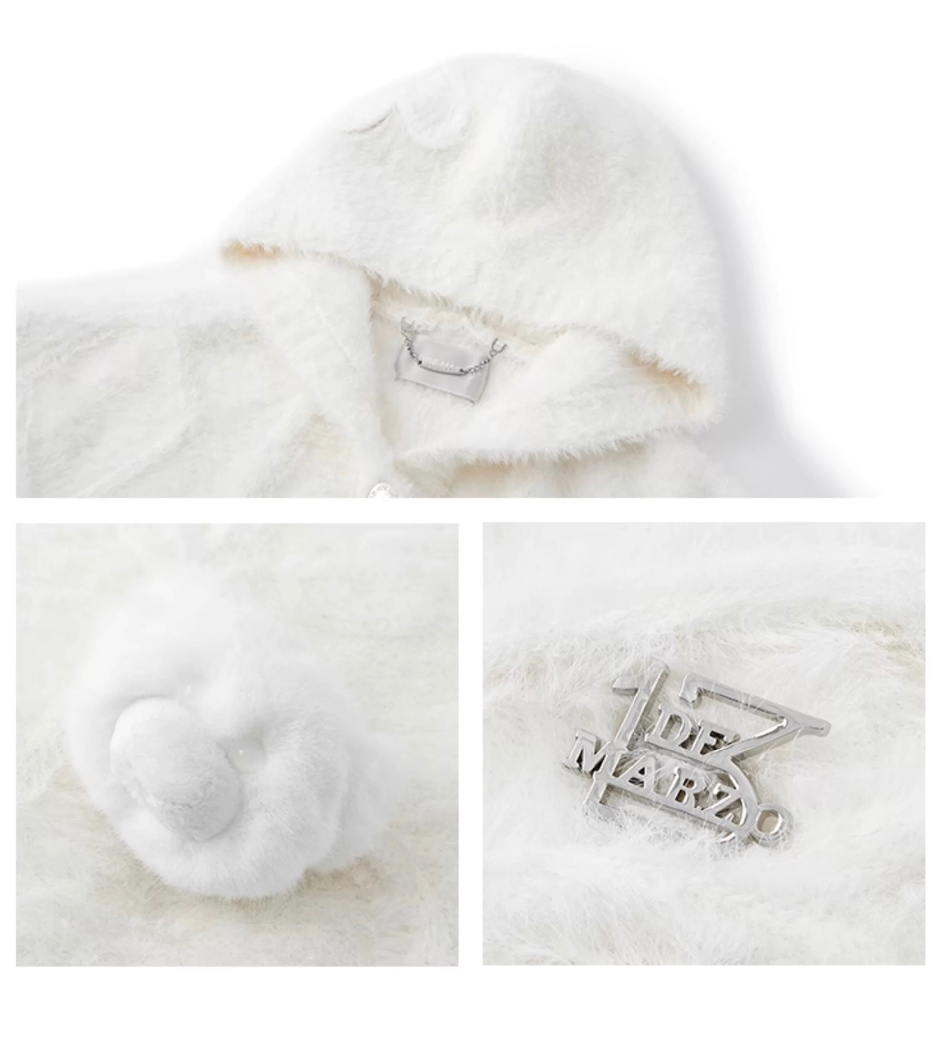 13DE MARZO Fuzzy Weave Knit Cardigan - 13DE MARZO