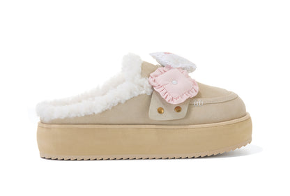 13DE MARZO Detachable Snow Boot Slipper Khaki