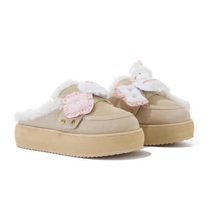 13DE MARZO Detachable Snow Boot Slipper Khaki