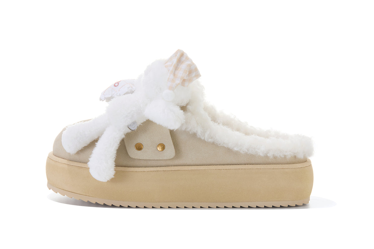 13DE MARZO Detachable Snow Boot Slipper Khaki