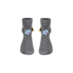 13DE MARZO Fringe Charm Mid-Calf Socks Grey