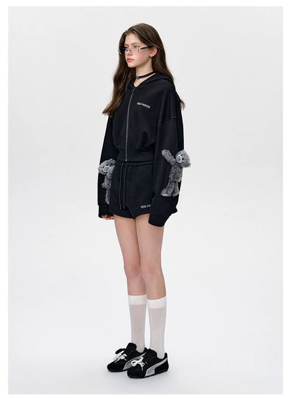 13DE MARZO Doozoo Sports Zipped Hoodie - 13DE MARZO