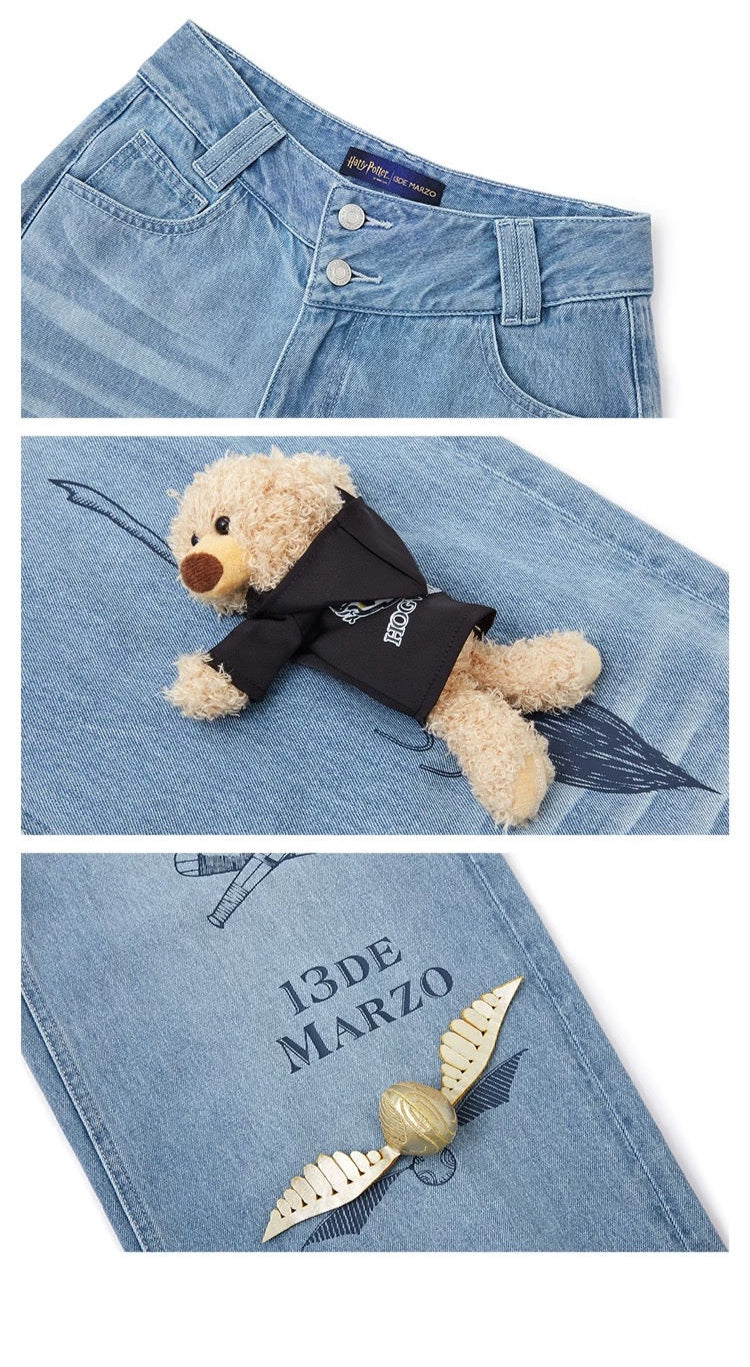Harry Potter × 13DE MARZO Quidditch Bear Jeans - 13DE MARZO