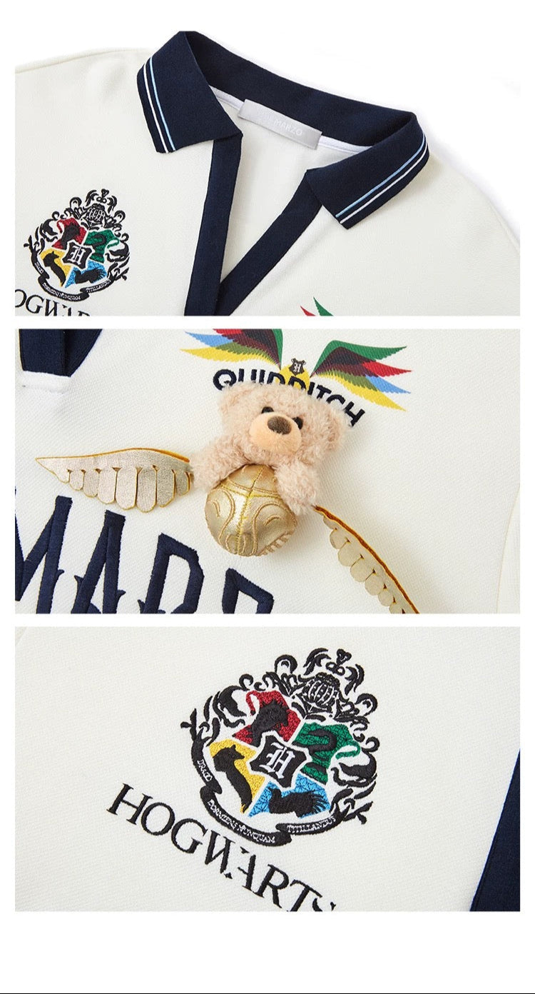 Harry Potter × 13DE MARZO Quidditch Bear Sports Shirt - 13DE MARZO