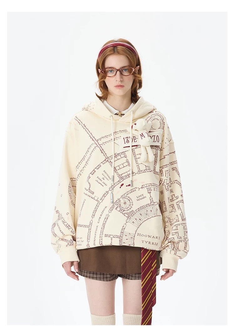 Harry Potter × 13DE MARZO The Marauder's Map Hoodie - 13DE MARZO
