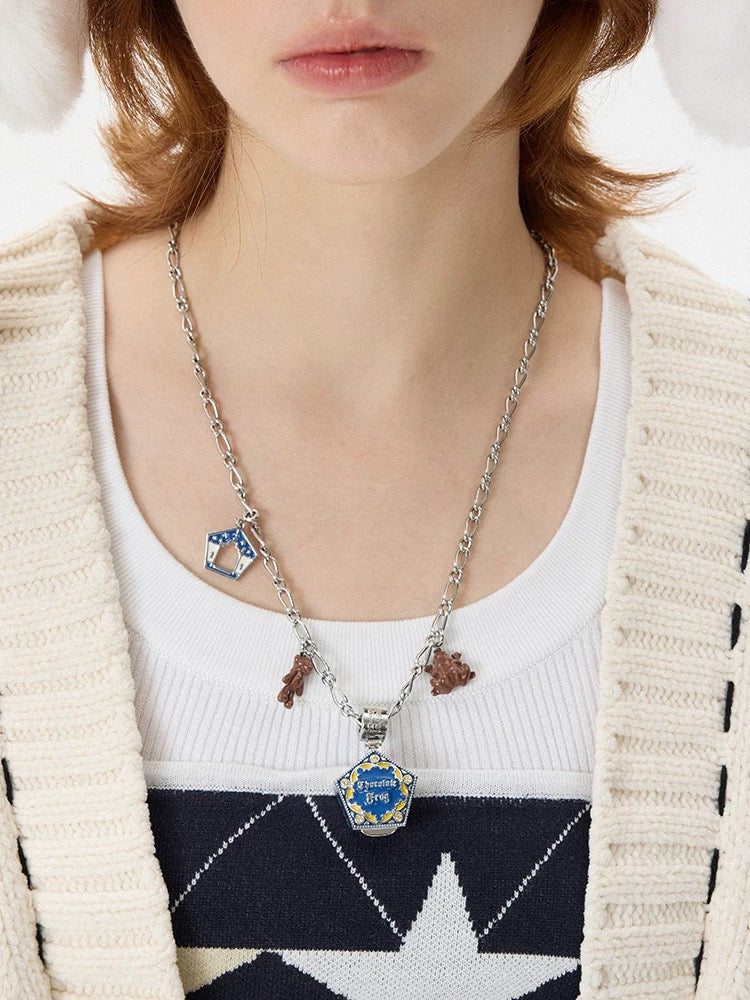 Harry Potter × 13DE MARZO Chocolate Frog Bear Necklace - 13DE MARZO