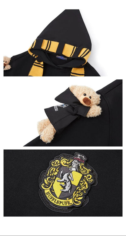 Harry Potter × 13DE MARZO Hogwarts Four Houses Bear Scarf Sweater - 13DE MARZO