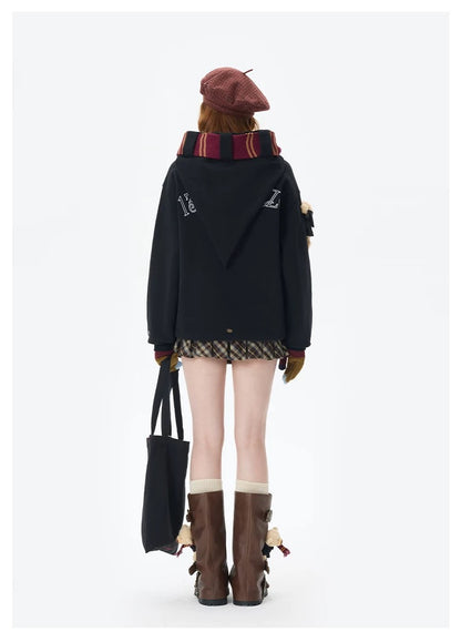 Harry Potter × 13DE MARZO Hogwarts Four Houses Bear Scarf Sweater - 13DE MARZO