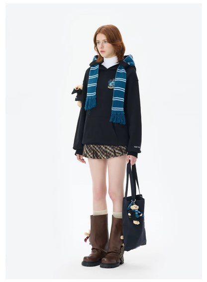 Harry Potter × 13DE MARZO Hogwarts Four Houses Bear Scarf Sweater - 13DE MARZO
