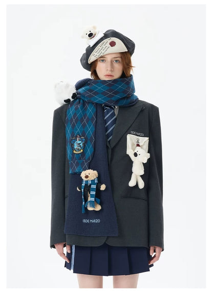 Harry Potter × 13DE MARZO Hogwarts Four Houses Bear Scarf - 13DE MARZO