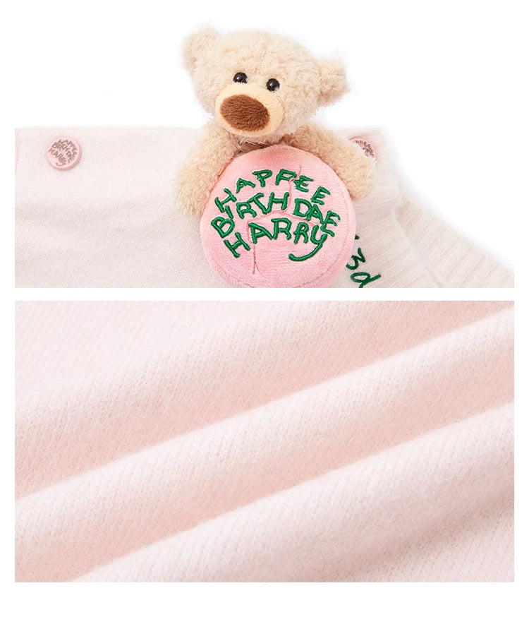 Harry Potter × 13DE MARZO Rubeus Hagrid Birthday Cake Sweater - 13DE MARZO