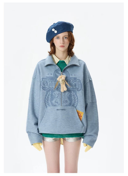 Harry Potter × 13DE MARZO Quidditch Bear Zipper Jacket - 13DE MARZO