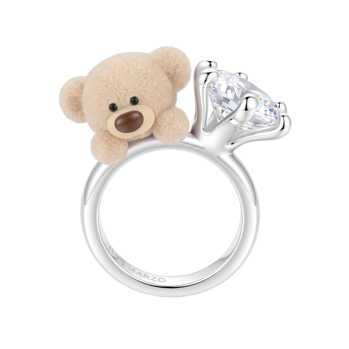 13DE MARZO Bear Star Sparkle Ring