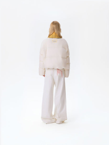 13DE MARZO Tailor Bear Ruler Down Jacket Beige - 13DE MARZO