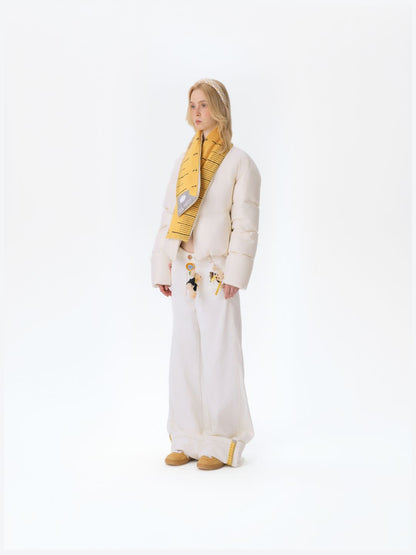 13DE MARZO Tailor Bear Ruler Down Jacket Beige - 13DE MARZO