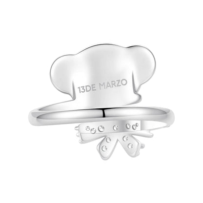 13DE MARZO Mini Bear Bow Tie Ring