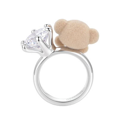 13DE MARZO Bear Star Sparkle Ring