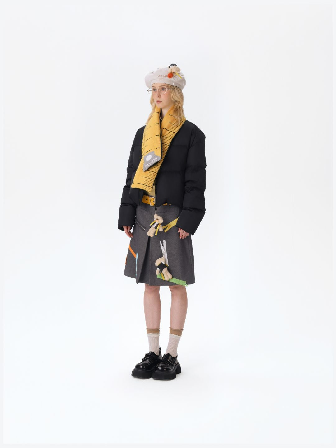 13DE MARZO Tailor Bear Ruler Down Jacket Black - 13DE MARZO