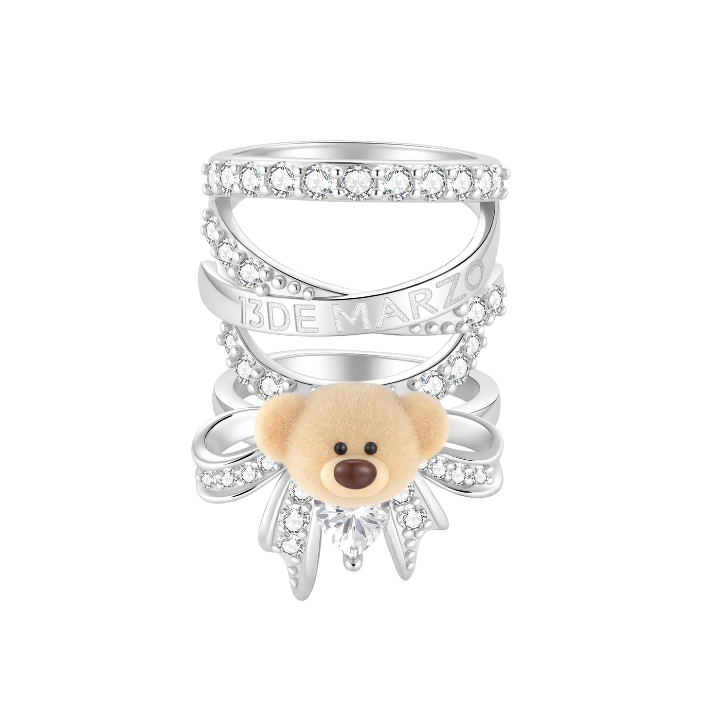 13DE MARZO Starlight Bear Movable Ring - 13DE MARZO