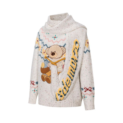 13DE MARZO Fair Isle Bear Knit Sweater - 13DE MARZO