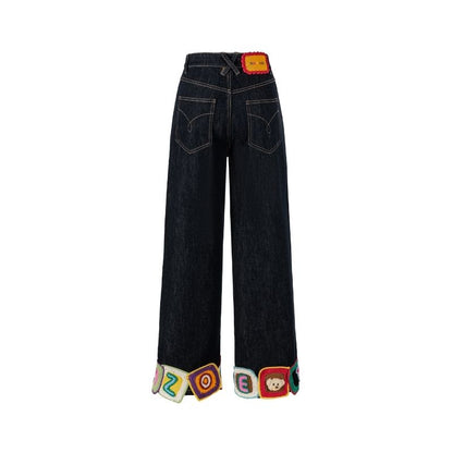 13DE MARZO Square Pattern Jeans - 13DE MARZO