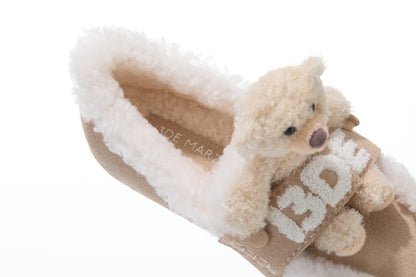 13DE MARZO Plush Bear Loafers Khaki