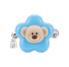 13DE MARZO Colorful Floral Bear Ring