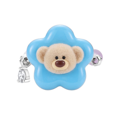 13DE MARZO Colorful Floral Bear Ring - 13DE MARZO