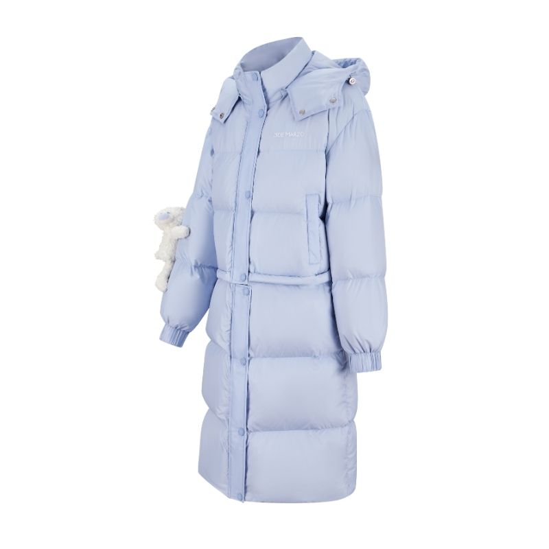 13DE MARZO Base Bear Long Down Jacket Blue - 13DE MARZO