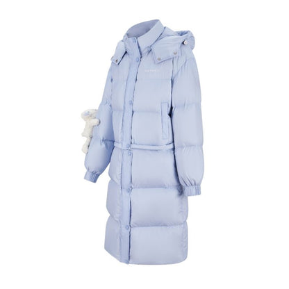 13DE MARZO Base Bear Long Down Jacket Blue - 13DE MARZO