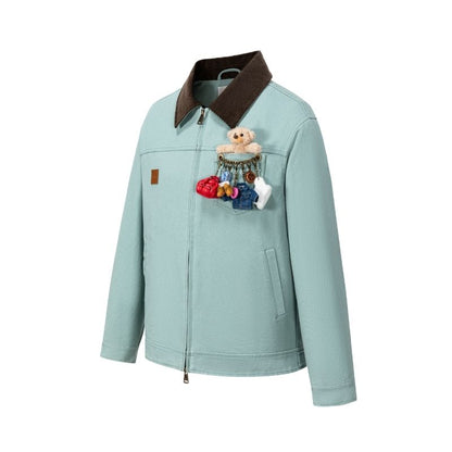 13DE MARZO Tailor Bear Hanger Cargo Jacket Blue - 13DE MARZO