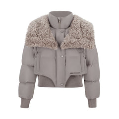 13DE MARZO Doozoo Detachable Short Down Jacket Grey