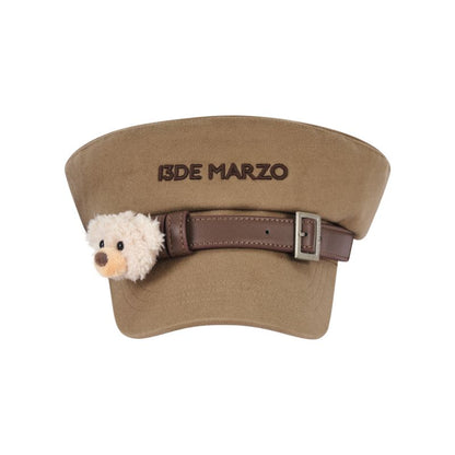 13DE MARZO Bear Belt Logo Beret  Brown - 13DE MARZO