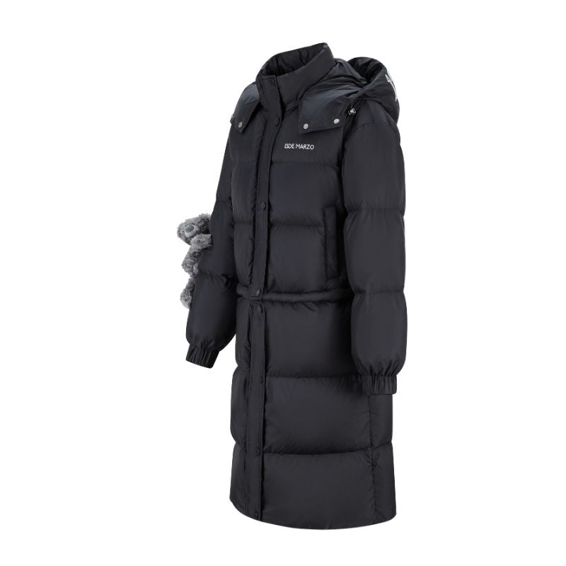 13DE MARZO Base Bear Long Down Jacket Black - 13DE MARZO