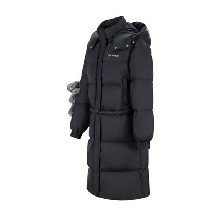 13DE MARZO Base Bear Long Down Jacket Black - 13DE MARZO