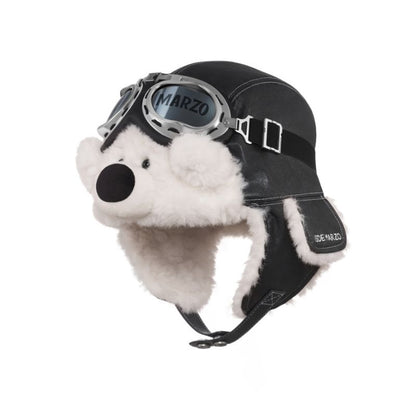 13DE MARZO Pilot Bear Vintage Hat Black - 13DE MARZO