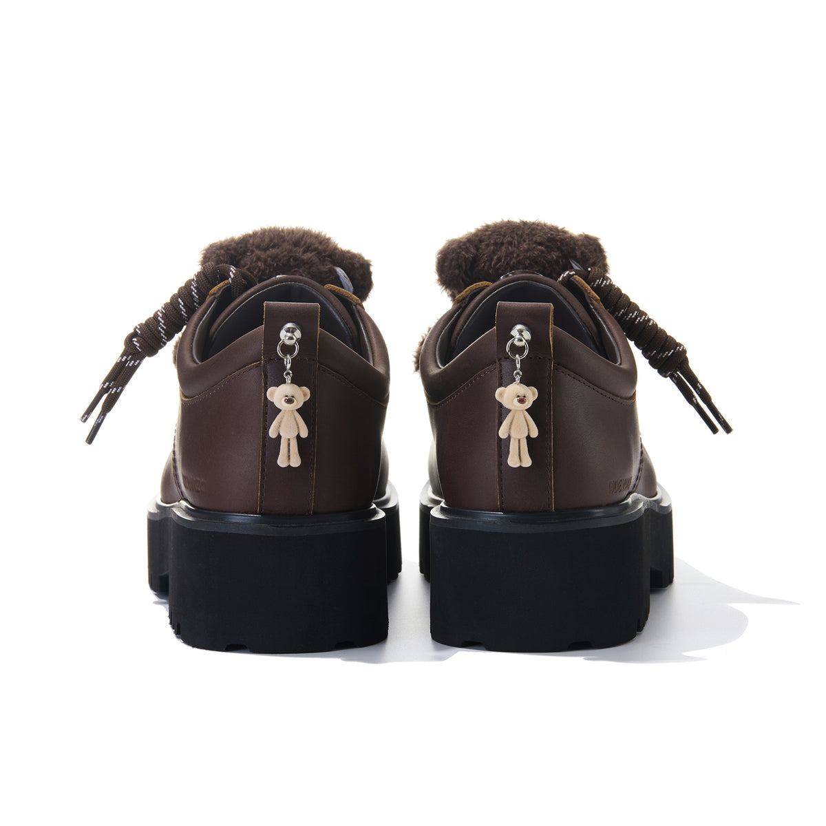 13DE MARZO Retro Distressed Platform Derby Shoes Brown