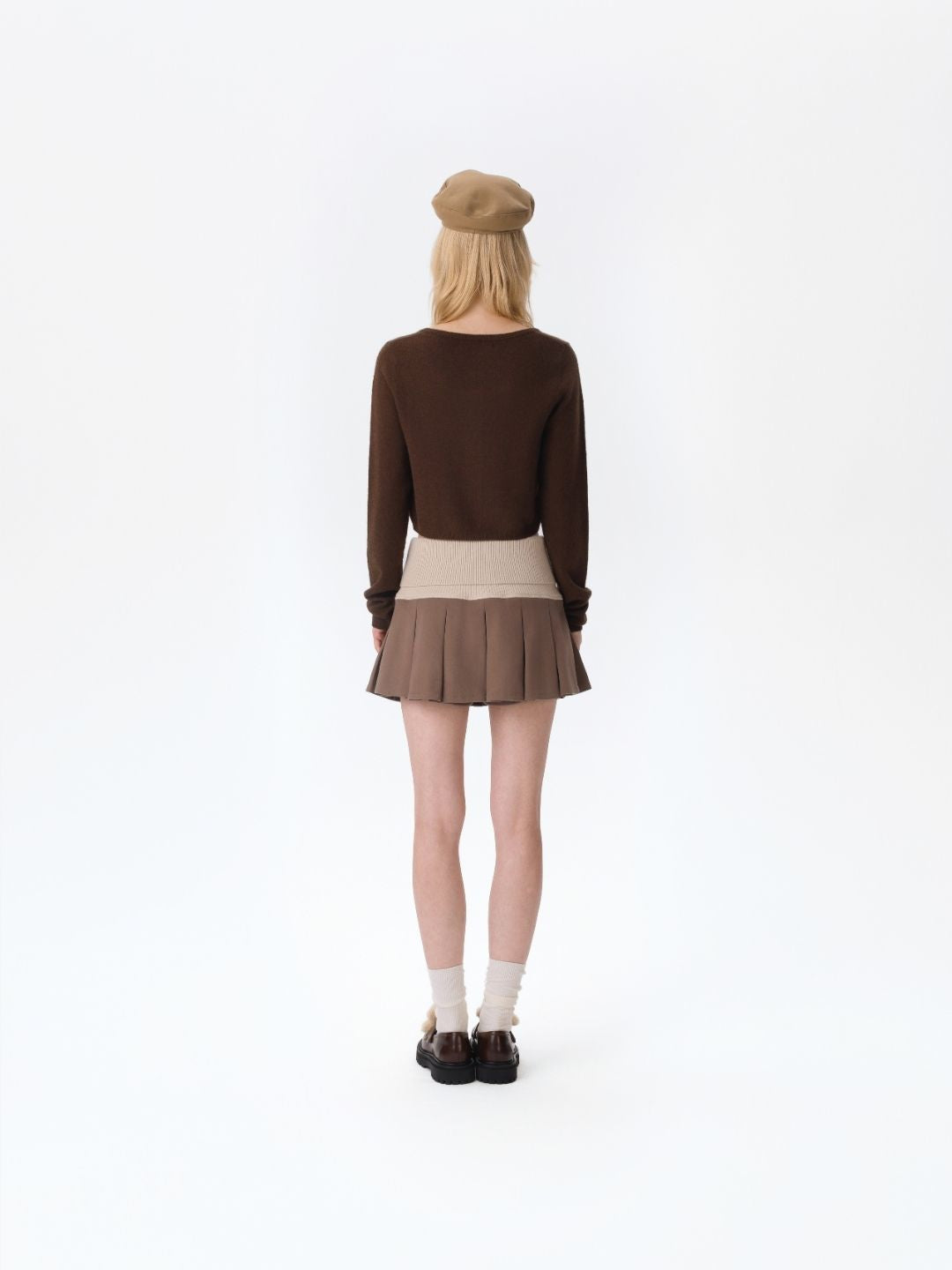 13DE MARZO Bear Head Upper Skirt Brown - 13DE MARZO