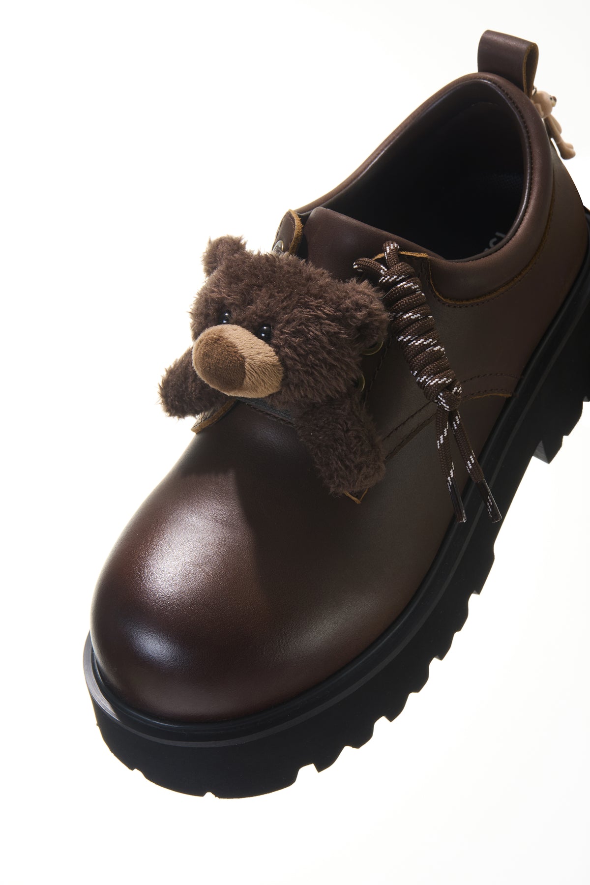 13DE MARZO Retro Distressed Platform Derby Shoes Brown