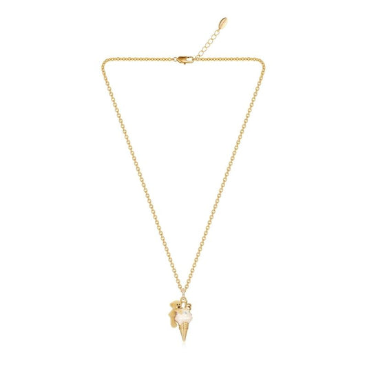 13DE MARZO Bear Ice-cream Necklace Golden - 13DE MARZO